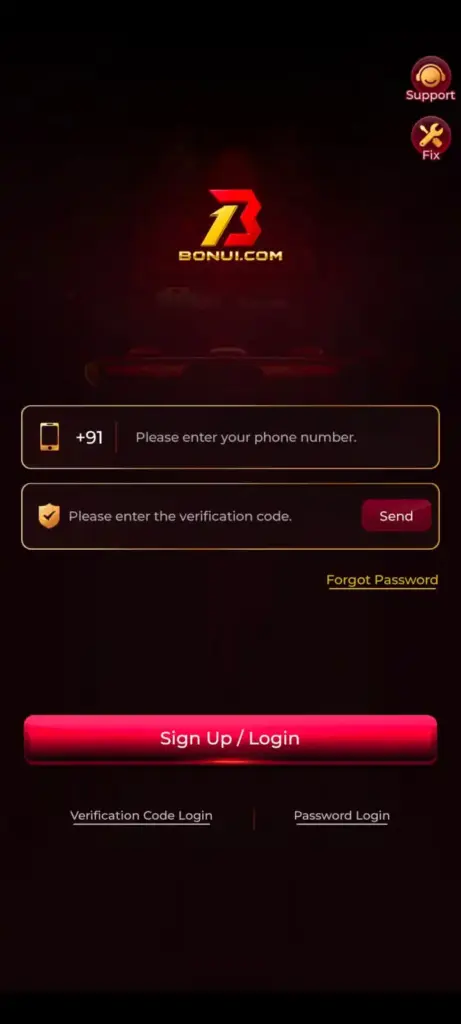 BONU1 Game login and account access